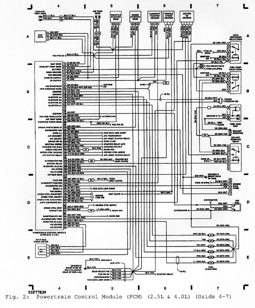 1992 pcm wiring diagram - Jeep Cherokee Forum